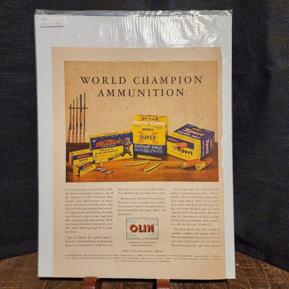 Western Cartridge Advertisement / Old Spice Advertisement - 1946 - Picture 1 of 8